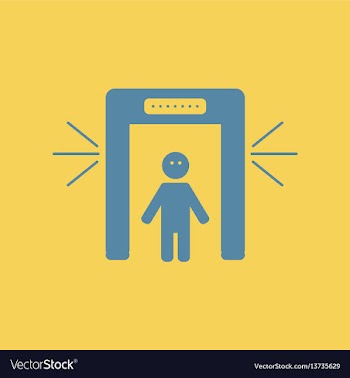 People scanner airport scanner vector image