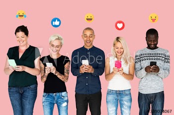 People sharing viral content