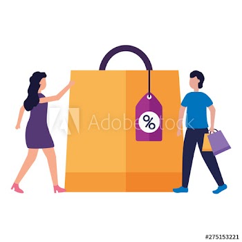 people shopping bag commerce concept