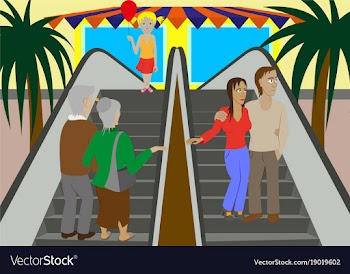 People shopping in a mall vector image