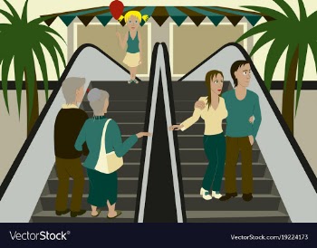People shopping in a mall vector image