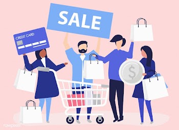People shopping with a credit card | Free stock vector - 479114