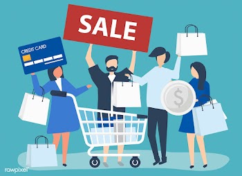 People shopping with a credit card | Free stock vector - 481070