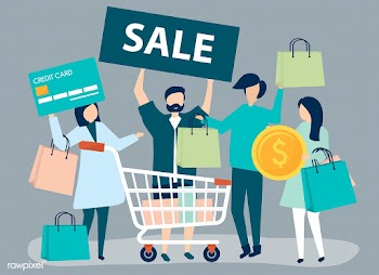 People shopping with a credit card | Free stock vector - 481127