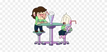 People Sitting In Car Clipart Transparent - Chara And Asriel Gif
