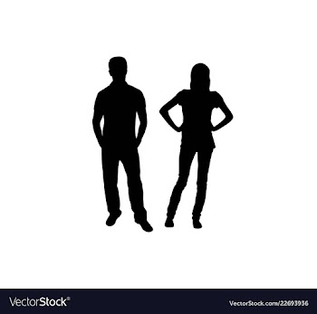  					People standing and activity silhouettes vector image														