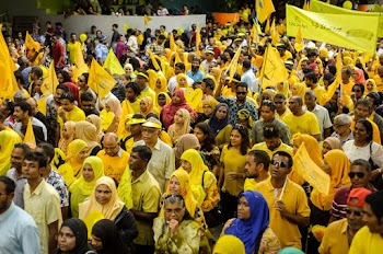 People Standing and Holding Flags