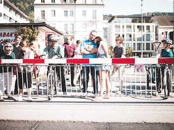 People Standing Near Handrail