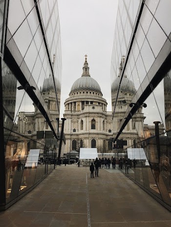 People Standing Outside Church Building