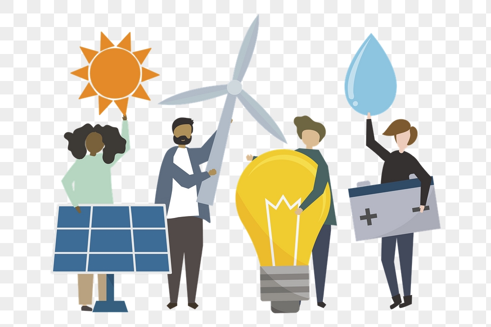People supporting renewable energy png | Free PNG - rawpixel
