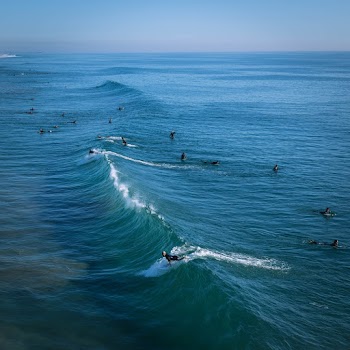People Surfing in Ocean Waves