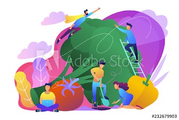 People taking care of vegetables as a concept of vegetarianism, vegetarian diet, meat abstaining, healthy lifestyle, veggie recipe, eco friendly, violet palette