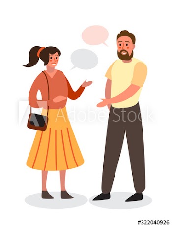 People talk to each other using bubble speech