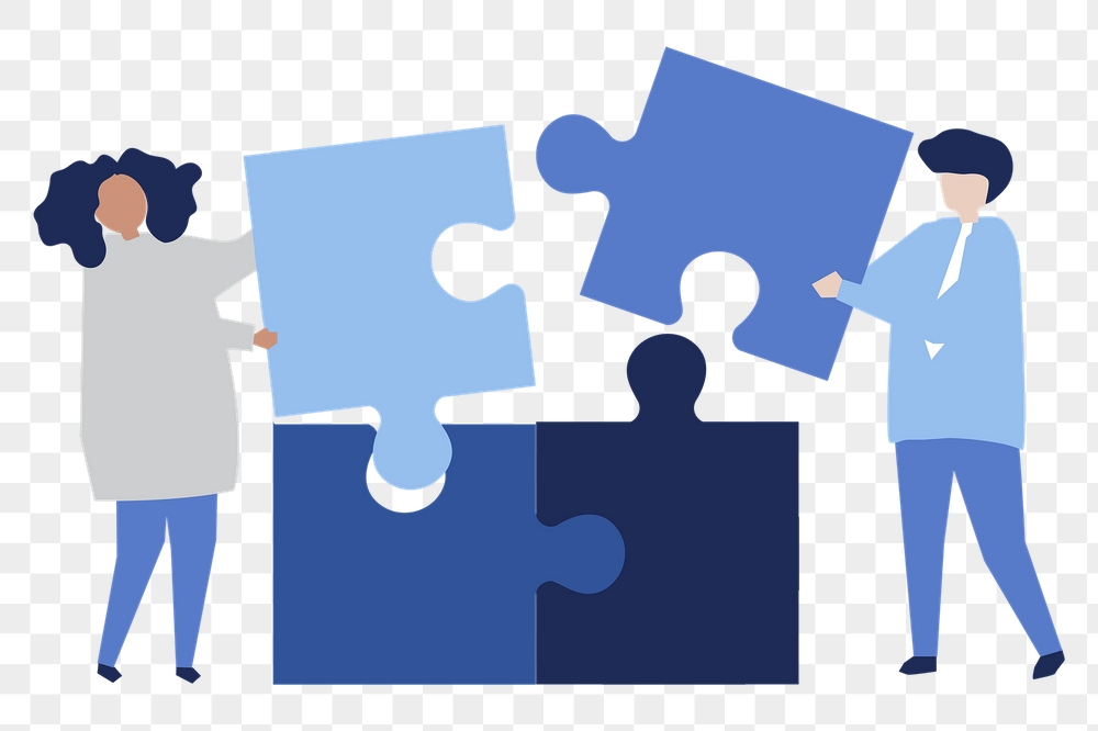 People teamwork illustration png, connecting | Free PNG - rawpixel