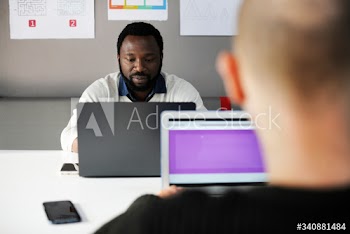 People using computer laptop