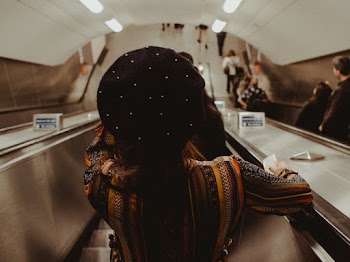 People Using Escalators