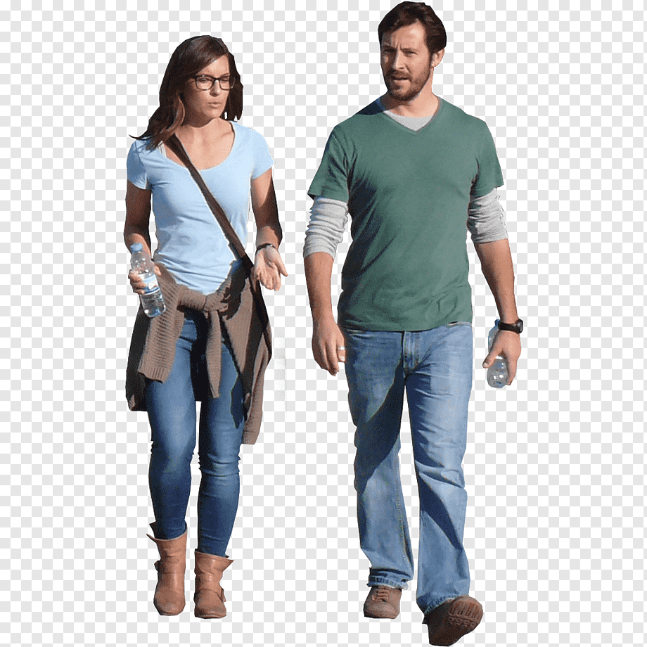 People Visualization Architectural rendering, walking, man and woman, tshirt, 3D Computer Graphics, interior Design Services png