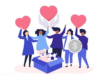 People volunteering and donating money and it.. | Free stock vector - 478305
