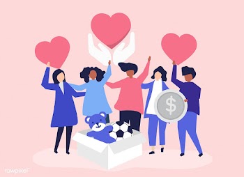 People volunteering and donating money and it.. | Free stock vector - 478325