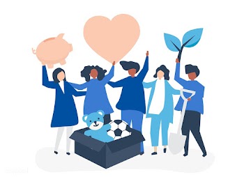 People volunteering and donating money and it.. | Free stock vector - 478656