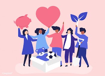 People volunteering and donating money and it.. | Free stock vector - 478672