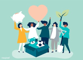 People volunteering and donating money and it.. | Free stock vector - 478684
