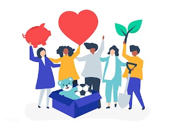 People volunteering and donating money and it.. | Free stock vector - 478698