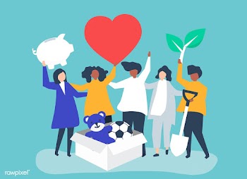 People volunteering and donating money and it.. | Free stock vector - 478713