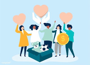 People volunteering and donating money and it.. | Free stock vector - 478716