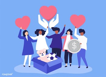 People volunteering and donating money and it.. | Free stock vector - 478735