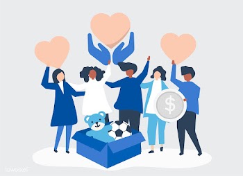 People volunteering and donating money and it.. | Free stock vector - 479165