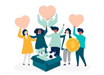 People volunteering and donating money and it.. | Free stock vector - 479181