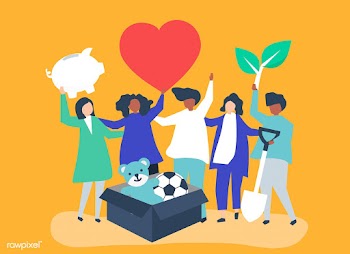 People volunteering and donating money and it.. | Free stock vector - 479187