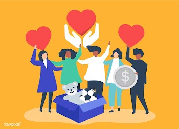 People volunteering and donating money and it.. | Free stock vector - 479269