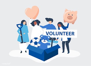 People volunteering and donating money and it.. | Free stock vector - 479322