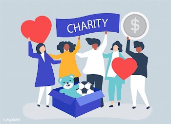 People volunteering and donating money and it.. | Free stock vector - 479349