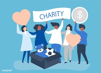 People volunteering and donating money and it.. | Free stock vector - 480208