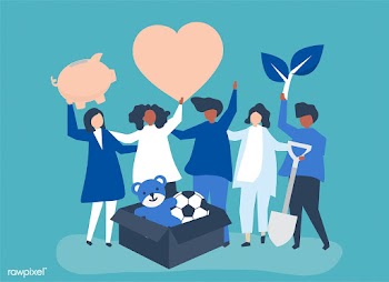 People volunteering and donating money and it.. | Free stock vector - 480281