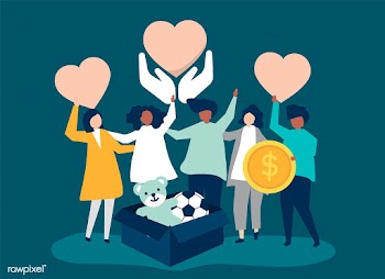 People volunteering and donating money and it.. | Free stock vector - 480325