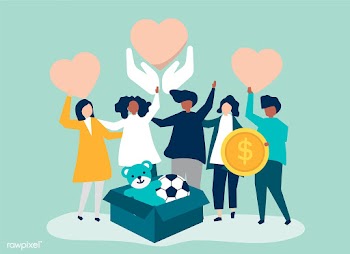 People volunteering and donating money and it.. | Free stock vector - 480337