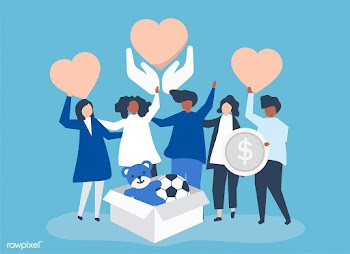 People volunteering and donating money and it.. | Free stock vector - 480365