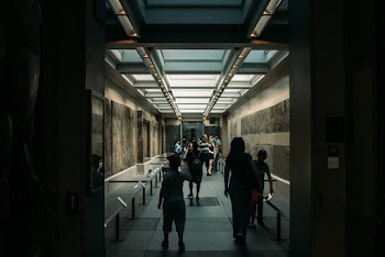People Walking at Corridor