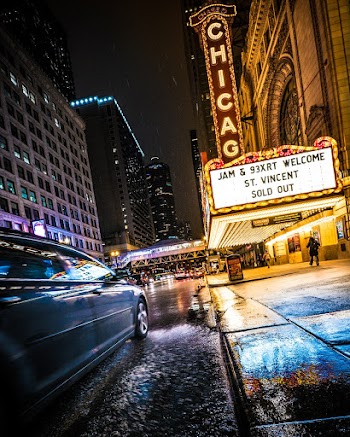 People Walking in Chicago Building during Nighttime