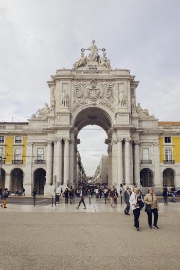 People Walking in Plaza