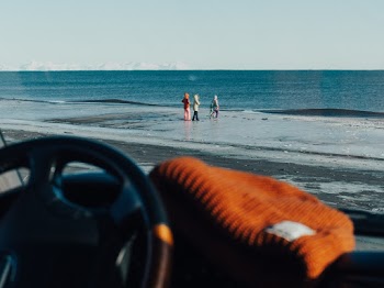 People Walking on Sand