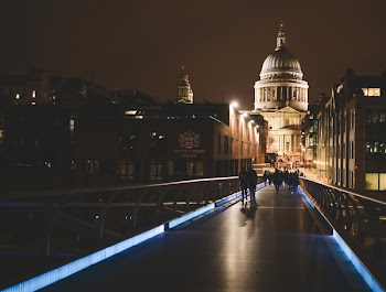 People Walking Outdoors during Night Time