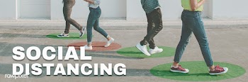 People walking with social distancing in public mockup | Free  psd mockup - 2303484