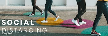 People walking with social distancing in public mockup | Free  vector - 2304252