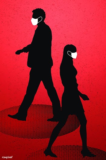 People wearing a face mask in public during coronavirus pandemic  back.. | Free  illustration - 2309656