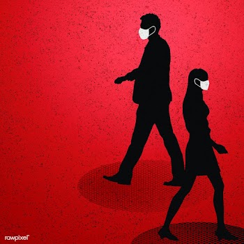 People wearing a face mask in public during coronavirus pandemic  back.. | Free  illustration - 2309658